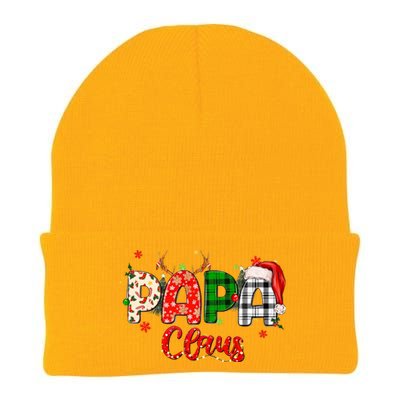 Papa Claus Gift Christmas Lights Pajama Family Matching Cool Gift Knit Cap Winter Beanie