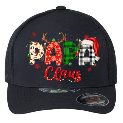 Papa Claus Gift Christmas Lights Pajama Family Matching Cool Gift Flexfit Unipanel Trucker Cap