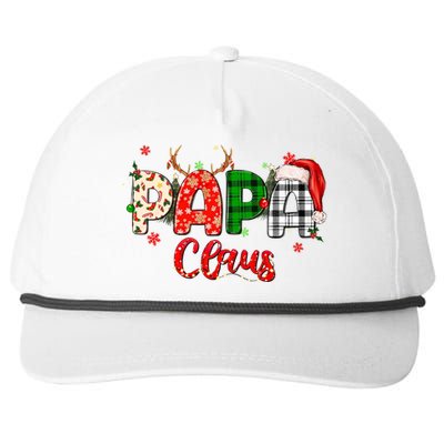 Papa Claus Gift Christmas Lights Pajama Family Matching Cool Gift Snapback Five-Panel Rope Hat