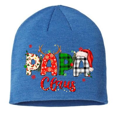 Papa Claus Gift Christmas Lights Pajama Family Matching Cool Gift Sustainable Beanie