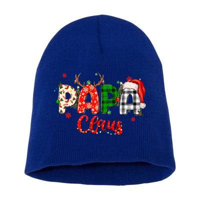 Papa Claus Gift Christmas Lights Pajama Family Matching Cool Gift Short Acrylic Beanie