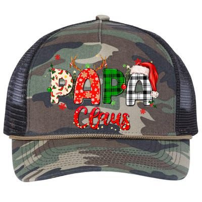 Papa Claus Gift Christmas Lights Pajama Family Matching Cool Gift Retro Rope Trucker Hat Cap