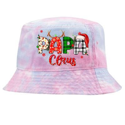 Papa Claus Gift Christmas Lights Pajama Family Matching Cool Gift Tie-Dyed Bucket Hat