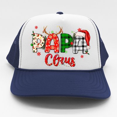 Papa Claus Gift Christmas Lights Pajama Family Matching Cool Gift Trucker Hat