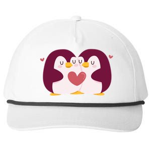 Penguin Couples Gift Wedding Anniversary Valentines Him Her Gift Snapback Five-Panel Rope Hat