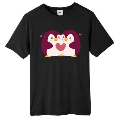 Penguin Couples Gift Wedding Anniversary Valentines Him Her Gift Tall Fusion ChromaSoft Performance T-Shirt