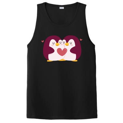 Penguin Couples Gift Wedding Anniversary Valentines Him Her Gift PosiCharge Competitor Tank