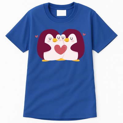 Penguin Couples Gift Wedding Anniversary Valentines Him Her Gift Tall T-Shirt