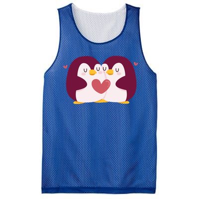 Penguin Couples Gift Wedding Anniversary Valentines Him Her Gift Mesh Reversible Basketball Jersey Tank