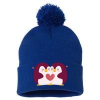 Penguin Couples Gift Wedding Anniversary Valentines Him Her Gift Pom Pom 12in Knit Beanie