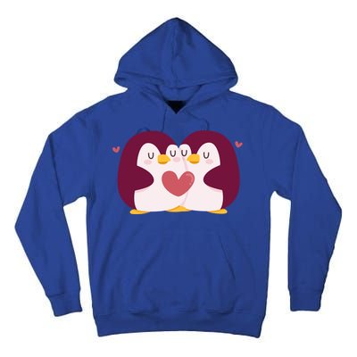 Penguin Couples Gift Wedding Anniversary Valentines Him Her Gift Tall Hoodie