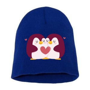 Penguin Couples Gift Wedding Anniversary Valentines Him Her Gift Short Acrylic Beanie