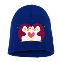 Penguin Couples Gift Wedding Anniversary Valentines Him Her Gift Short Acrylic Beanie