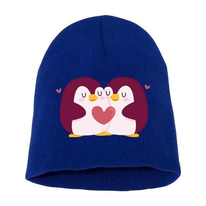 Penguin Couples Gift Wedding Anniversary Valentines Him Her Gift Short Acrylic Beanie