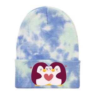 Penguin Couples Gift Wedding Anniversary Valentines Him Her Gift Tie Dye 12in Knit Beanie