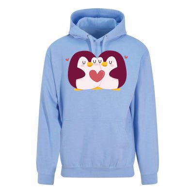 Penguin Couples Gift Wedding Anniversary Valentines Him Her Gift Unisex Surf Hoodie