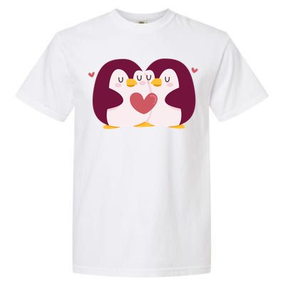 Penguin Couples Gift Wedding Anniversary Valentines Him Her Gift Garment-Dyed Heavyweight T-Shirt