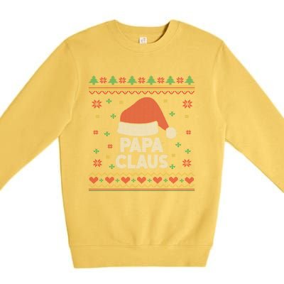 Papa Claus Gift Santa Christmas Funny Gift Meaningful Gift Premium Crewneck Sweatshirt