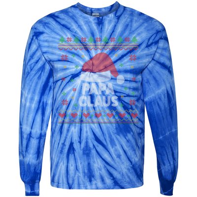 Papa Claus Gift Santa Christmas Funny Gift Meaningful Gift Tie-Dye Long Sleeve Shirt