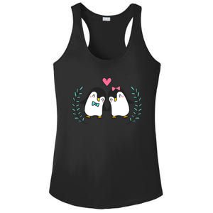 Penguin Couples Gift Wedding Anniversary Valentines Him Her Gift Ladies PosiCharge Competitor Racerback Tank