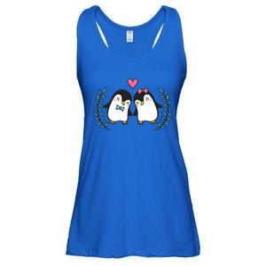 Penguin Couples Gift Wedding Anniversary Valentines Him Her Gift Ladies Essential Flowy Tank