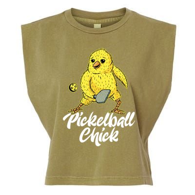 Pickleball Chick Gift Garment-Dyed Women's Muscle Tee