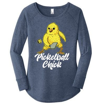 Pickleball Chick Gift Women's Perfect Tri Tunic Long Sleeve Shirt