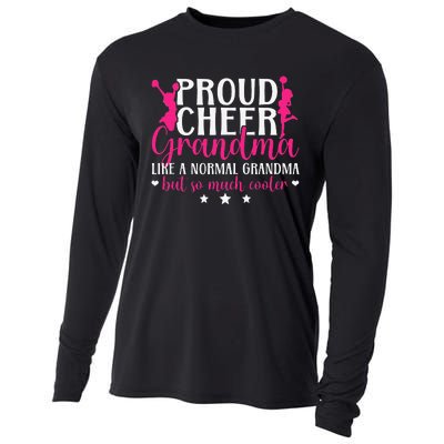 Proud Cheer Grandma Of A Cheerleader Grandmother Cooling Performance Long Sleeve Crew