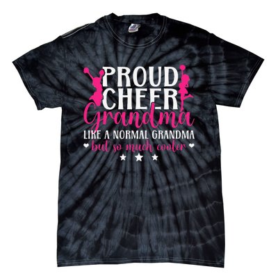 Proud Cheer Grandma Of A Cheerleader Grandmother Tie-Dye T-Shirt