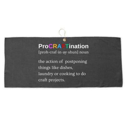 Procraftination Crafting Gift Large Microfiber Waffle Golf Towel