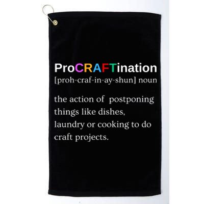 Procraftination Crafting Gift Platinum Collection Golf Towel