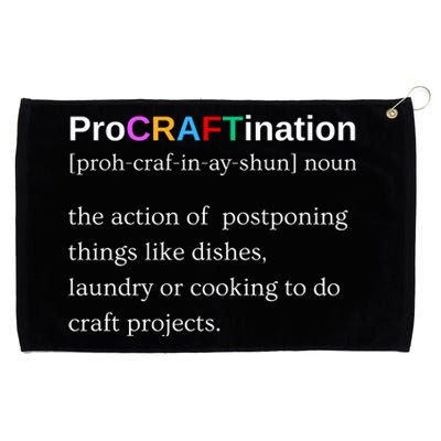 Procraftination Crafting Gift Grommeted Golf Towel