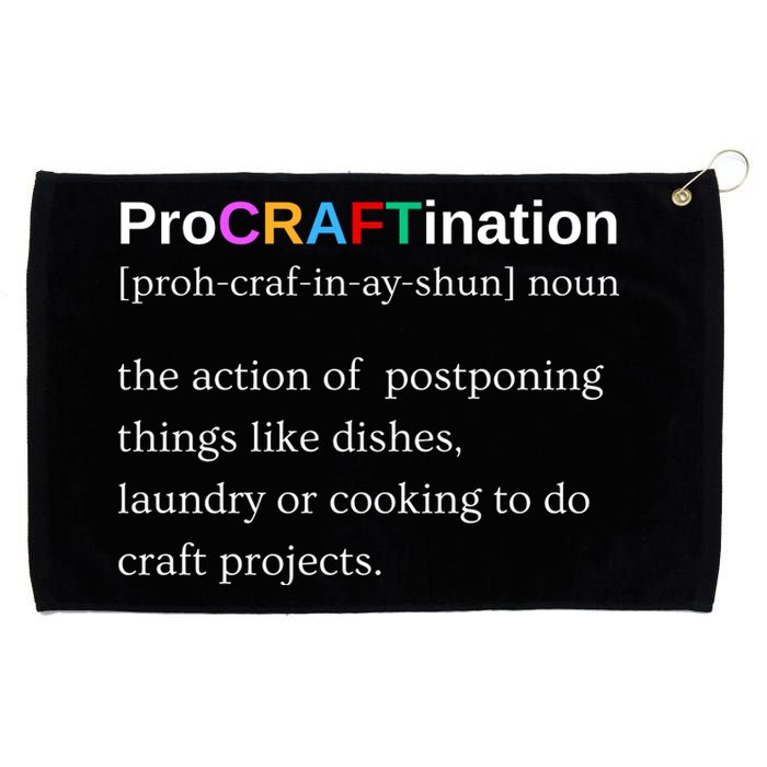 Procraftination Crafting Gift Grommeted Golf Towel