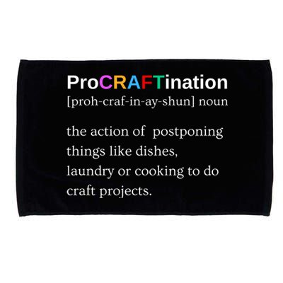 Procraftination Crafting Gift Microfiber Hand Towel