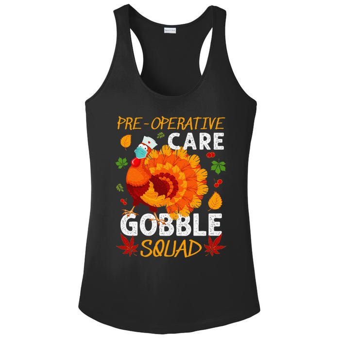 Preoperative Care Gobble Squad Turkey Thanksgiving Fall Ladies PosiCharge Competitor Racerback Tank