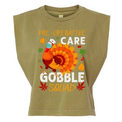 Preoperative Care Gobble Squad Turkey Thanksgiving Fall Garment-Dyed Women's Muscle Tee