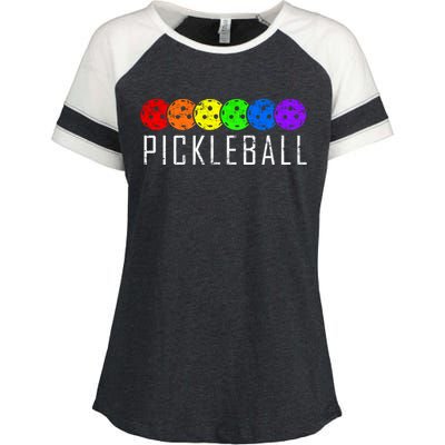 Pickleball Cool Gift Enza Ladies Jersey Colorblock Tee