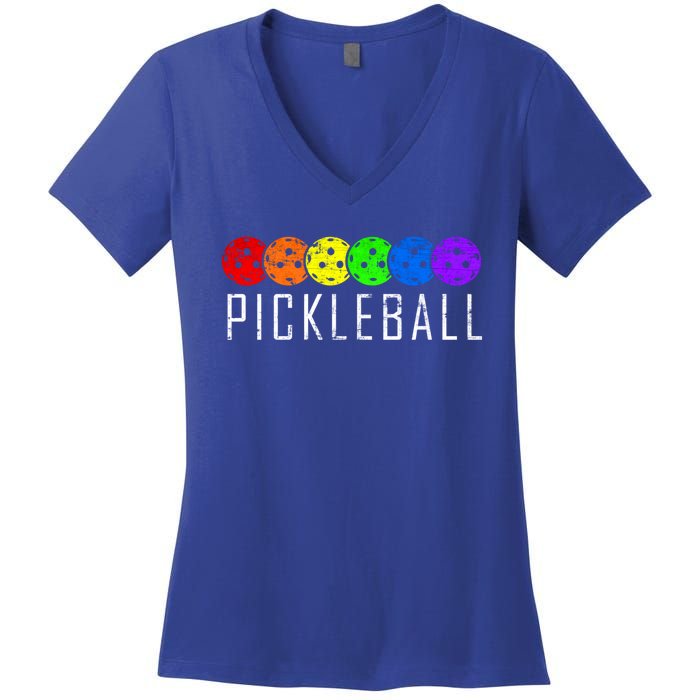 Pickleball Cool Gift Women's V-Neck T-Shirt