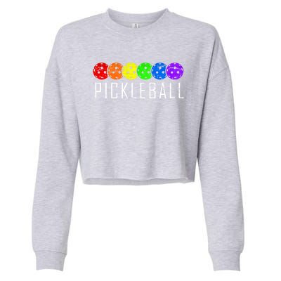 Pickleball Cool Gift Cropped Pullover Crew