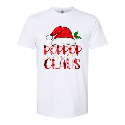 Poppop Claus Gift Christmas Lights Family Matching Pajama Funny Gift Softstyle® CVC T-Shirt