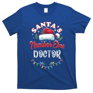 Physician Christmas Gift Santas Favourite Doctor Gift T-Shirt