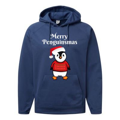 Penguin Christmas Gift Performance Fleece Hoodie