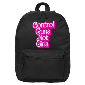 P.I.N.K Control Guns Not G.I.R.L.S Women Rights Feminist 16 in Basic Backpack