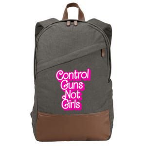 P.I.N.K Control Guns Not G.I.R.L.S Women Rights Feminist Cotton Canvas Backpack