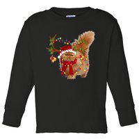 Persian Cat Gorgeous Reindeer Christmas Tree Light Xmas Toddler Long Sleeve Shirt