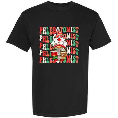 Phlebotomist Christmas Gnome Costume Funny Phlebotomy Garment-Dyed Heavyweight T-Shirt