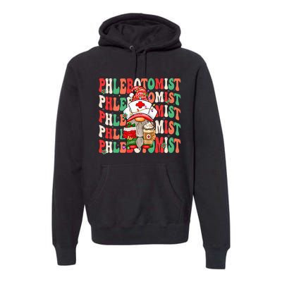 Phlebotomist Christmas Gnome Costume Funny Phlebotomy Premium Hoodie