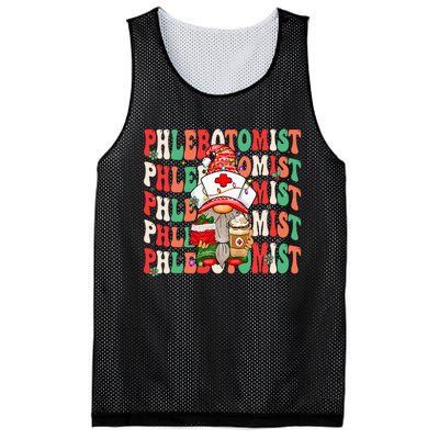 Phlebotomist Christmas Gnome Costume Funny Phlebotomy Mesh Reversible Basketball Jersey Tank