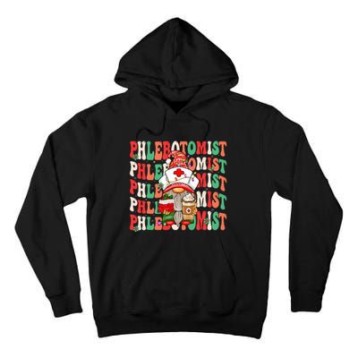 Phlebotomist Christmas Gnome Costume Funny Phlebotomy Tall Hoodie