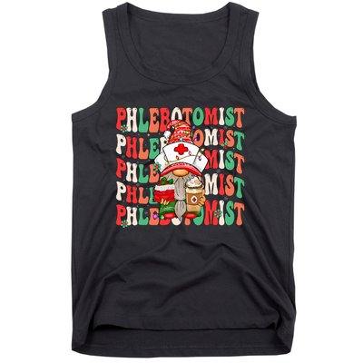 Phlebotomist Christmas Gnome Costume Funny Phlebotomy Tank Top